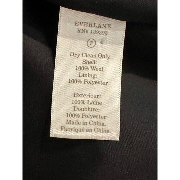 Everlane 100% Wool Classic Black Blazer Size 14 - Picture 9 of 9